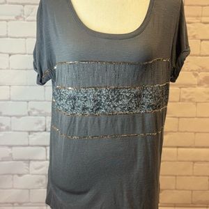 Apt 9 grey and sequined tshirt